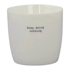 Sögne Krus - Busy Doing Nothing 30 cl - Porcelæn - Hvid
