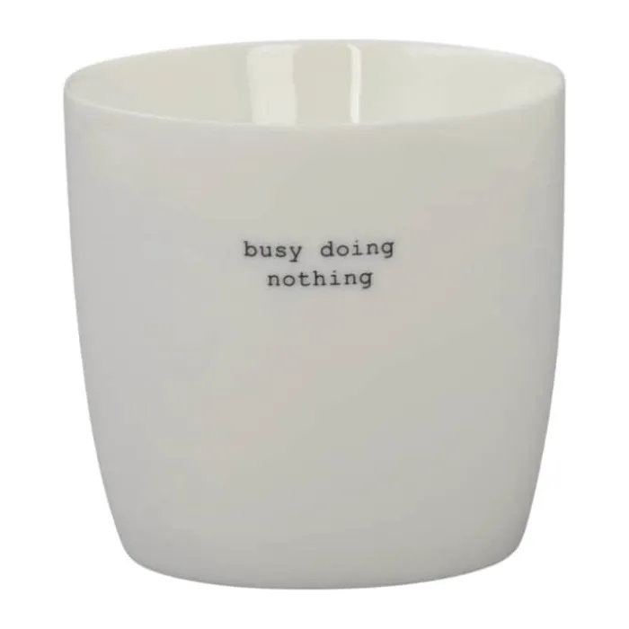 Sögne Krus - Busy Doing Nothing 30 cl - Porcelæn - Hvid