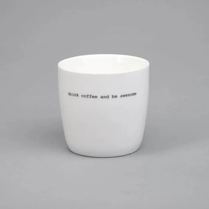 Sögne Krus - Drink Coffee 30 cl - Porcelæn - Hvid