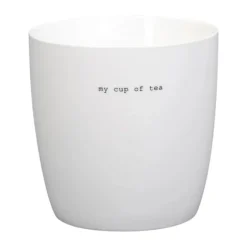 Sögne Krus - My Cup Of Tea 45 cl - Porcelæn - Hvid