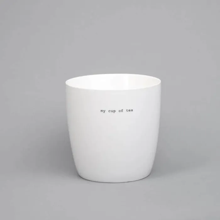 Sögne Krus - My Cup Of Tea 45 cl - Porcelæn - Hvid