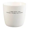 Sögne Krus - Need More Time 30 cl - Porcelæn - Hvid
