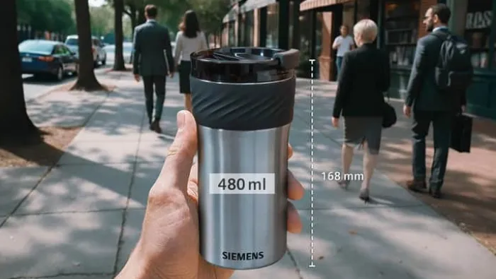 Siemens Termokrus 480 ml - Rustfrit stål - Sølvfarvet