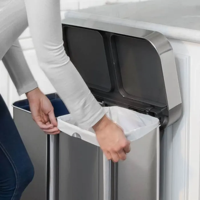 Simplehuman Affaldsposer kode J - 60 stk. 30-45 liter - Plastik - Hvid