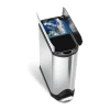 Simplehuman Butterfly Pedalspand 40 liter - Rustfrit stål - Børstet stål