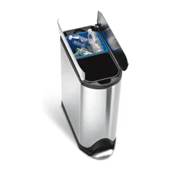 Simplehuman Butterfly Pedalspand 40 liter - Rustfrit stål - Børstet stål