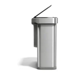 Simplehuman Dual Affaldspand 58 liter - 2 rum - Børstet stål