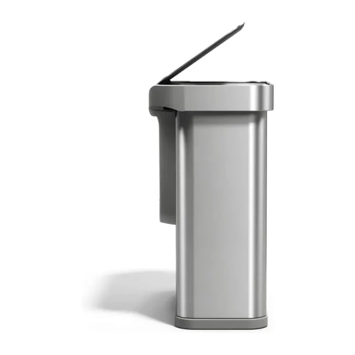 Simplehuman Dual Affaldspand 58 liter - 2 rum - Børstet stål