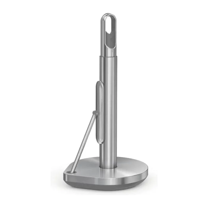 Simplehuman Køkkenrulleholder m. pumpe H 38 cm - Rustfrit stål - Sølvfarvet
