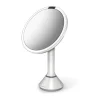 Simplehuman Makeupspejl 5 x forstørrelse - Inkl. tru-lux-lyssystem - Hvid stål