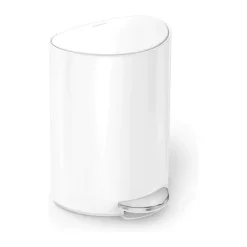 Simplehuman Premium Pedalspand 6 liter - Rustfrit stål - Hvid