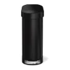 Simplehuman Slim Pedalspand 45 liter - Rustfrit stål - Sort