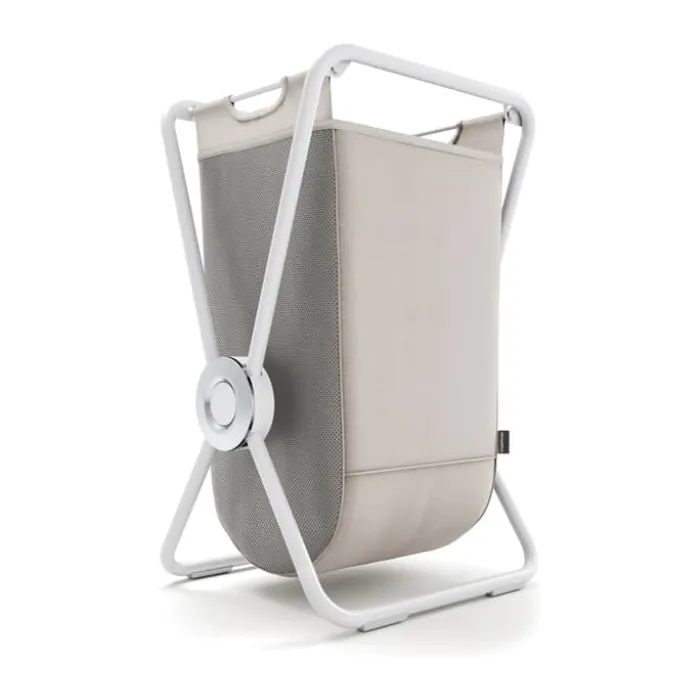 Simplehuman Vasketøjskurv 80 liter - Stål/polyester - Hvid
