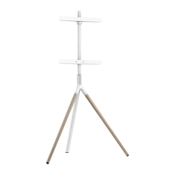 SINOX Tripod gulvstand Passer til TV fra 45"- 65" - Lyst træ/hvid