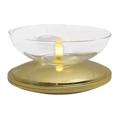 Sirius Lia LED Lampe Ø 10 x H 5 cm - Glas - Guldfarvet/klar