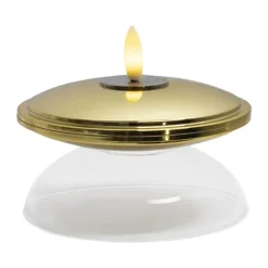 Sirius Lia LED Lampe Ø 10 x H 5 cm - Glas - Guldfarvet/klar