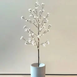 Sirius Michel Kunstig Gren m. LED H 85 cm - Plastik - Natur