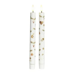 Sirius Mie LED Kronelys - 2 stk. H 22 cm - Voks - Hvid
