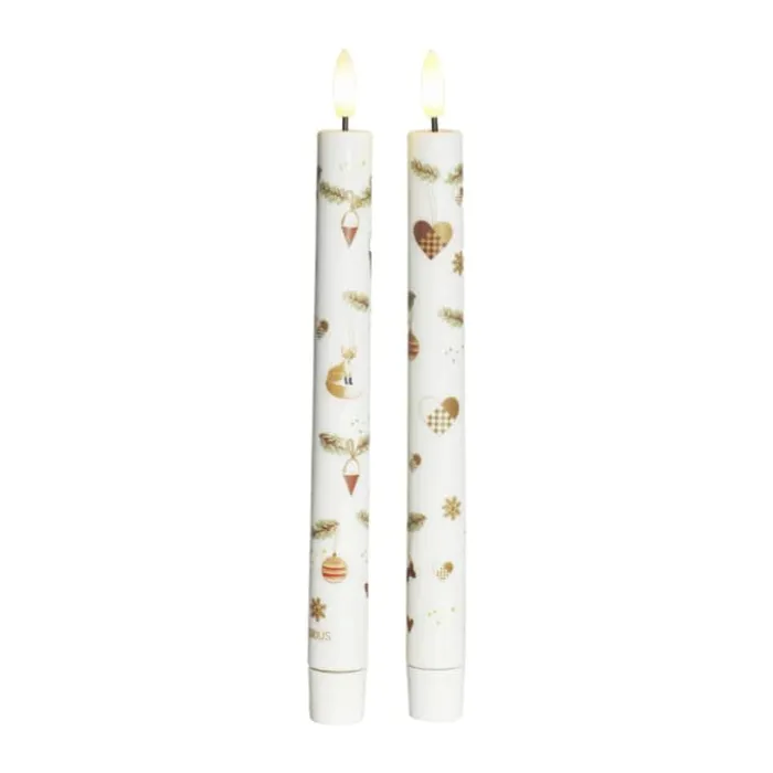 Sirius Mie LED Kronelys - 2 stk. H 22 cm - Voks - Hvid