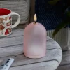 Sirius Minna LED Olielampe H 11 cm - Glas - Mat lyserød