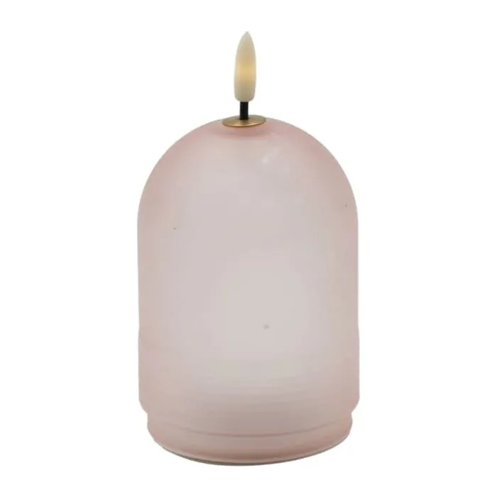 Sirius Minna LED Olielampe H 11 cm - Glas - Mat lyserød