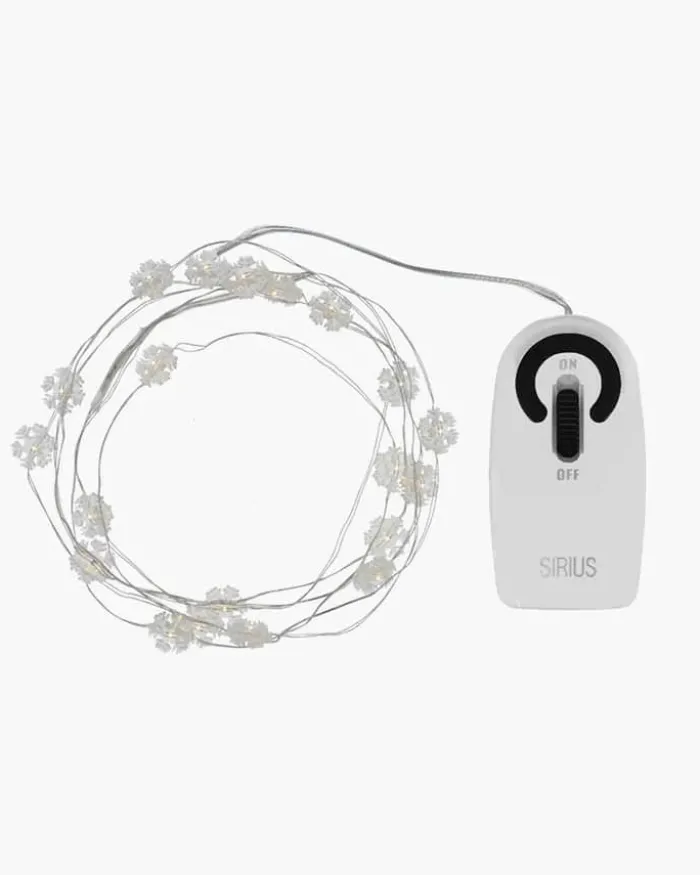 Sirius Nynne Lyskæde L 220 cm - 20 LED lys - Sølvfarvet
