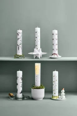 Sirius Sara Exclusive LED Kalenderlys H 29 cm - Voks - Hvid/sølvfarvet
