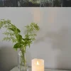 Sirius Sara Genopladelig LED Bloklys Ø 7,5 x H 10 cm - Stearin - Hvid