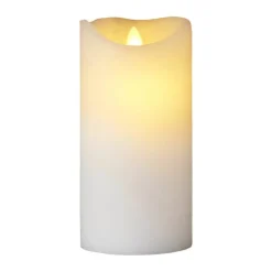 Sirius Sara LED Bloklys H 15 x Ø 7,5 cm - ABS-plastik - Hvid