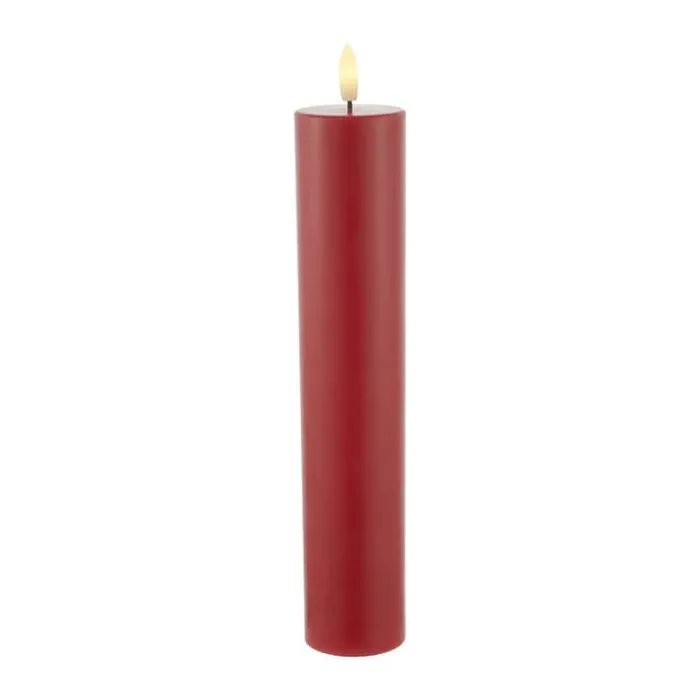 Sirius Sille Exclusive Bloklys H 25 cm - Stearin - Rød