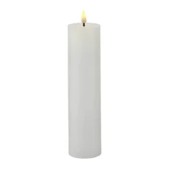 Sirius Sille Genopladelig LED Bloklys Ø 5 x H 20 cm - Hvid