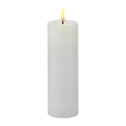 Sirius Sille Genopladelig LED Bloklys Ø 5 x H 15 cm - Hvid