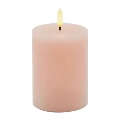 Sirius Sille LED Bloklys H 10 cm - Voks - Dusty peach