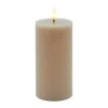Sirius Sille LED Bloklys H 15 cm - Voks - Caramel