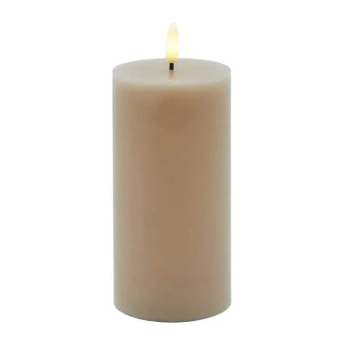 Sirius Sille LED Bloklys H 15 cm - Voks - Caramel