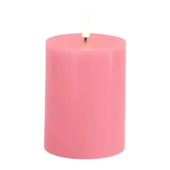Sirius Sille LED Bloklys Ø 7,5 x H 10 cm - Voks - Pink