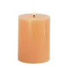 Sirius Sille LED Bloklys Ø 7,5 x H 10 cm - Voks - Orange