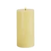 Sirius Sille LED Bloklys Ø 7,5 x H 15 cm - Voks - Gul