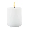 Sirius Sille LED Bloklys Ø 7,5 x H 10 cm - Voks - Hvid