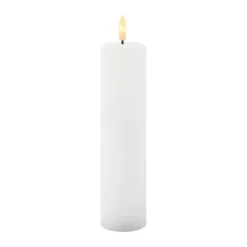 Sirius Sille LED Bloklys Ø 5 x H 20 cm - Voks - Hvid
