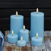 Sirius Sille LED Fyrfadslys - 2 stk. H 3,4 cm - Voks - Blå