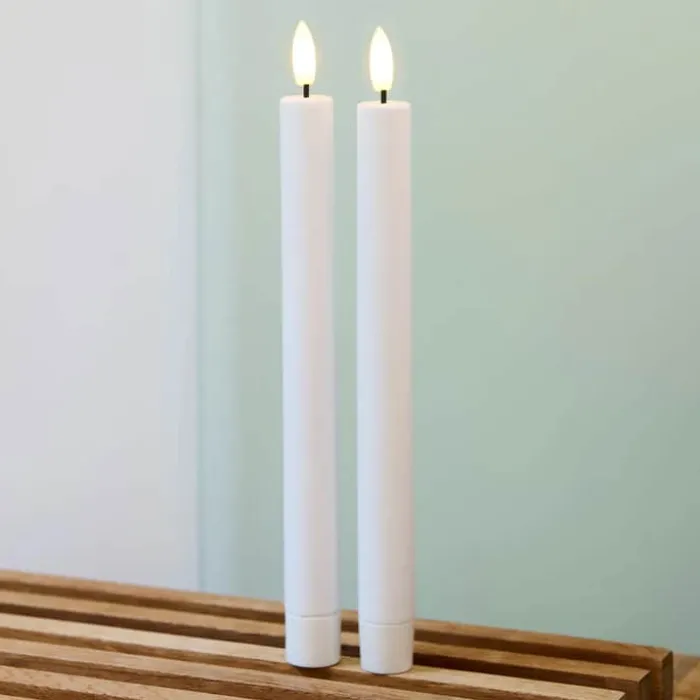 Sirius Sille LED Kronelys - 2 stk H 25 cm - Voks - Hvid