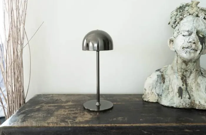 Sirius Tim Genopladelig Bordlampe Ø 11,5 x H 30 cm - Metal - Nikkel