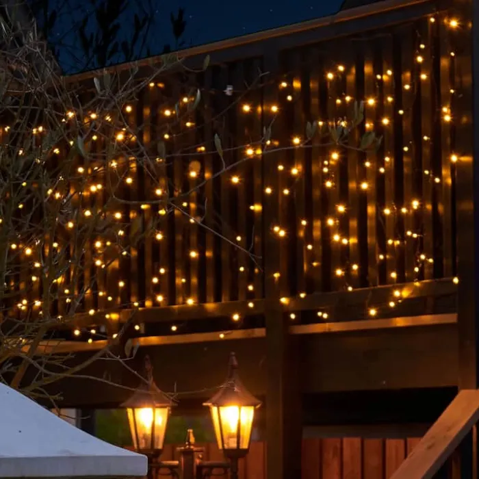 Sirius Top-Line Lyskæde Gardin Supplement Sæt B 110 x L 100 cm - 100 LED lys - Varm hvid