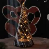 Sirius Vilma LED Juletræ H 23,5 cm - Glas - Guld/sort