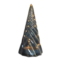 Sirius Vilma LED Juletræ H 23,5 cm - Glas - Guld/sort