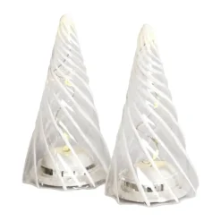 Sirius Vilma LED Juletræ - 2 stk. Ø 6 x H 11 cm - Glas - Klar