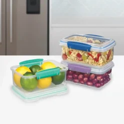 Sistema Klip It Opbevaringsboks - 3 dele 1 liter - Plastik - Klar