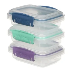Sistema Klip It Opbevaringsboks - 3 dele 200 ml - Plastik - Klar