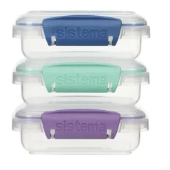 Sistema Klip It Opbevaringsboks - 3 dele 200 ml - Plastik - Klar